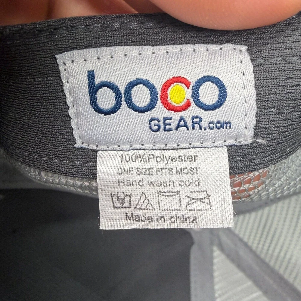 Boco Gear Trucker Hat Yotta Energy Unisex OSFM Gray Mesh Snapback Cap